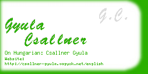 gyula csallner business card